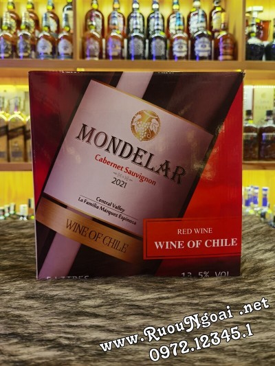 Rượu Vang Hộp Chile Mondelar 5000ml