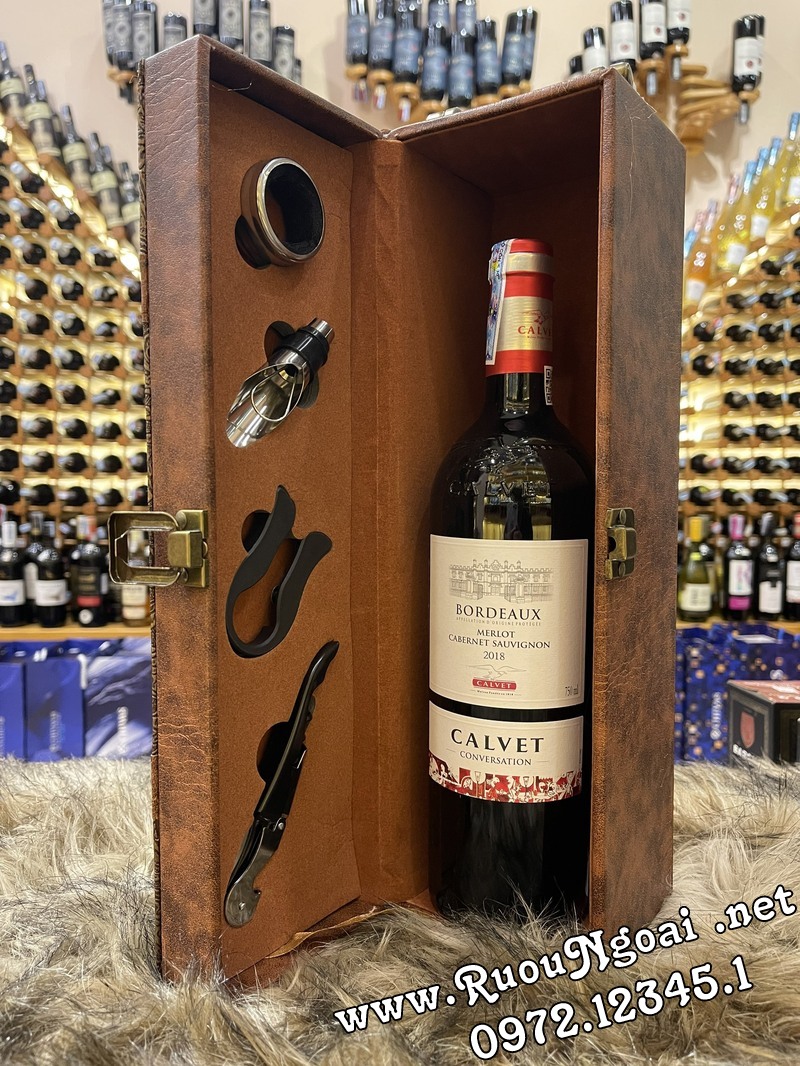 Hộp Quà 1 chai Rượu vang Bordeaux Calvet (2)