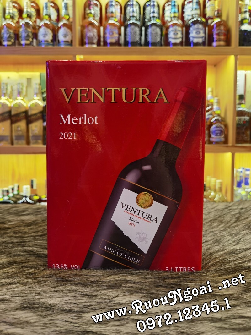 Rượu vang hộp Ventura 3L